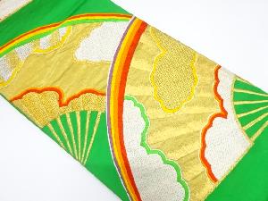 アンティーク 扇に雲模様織り出し袋帯(材料)